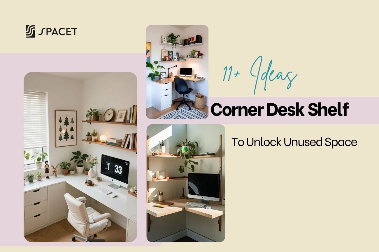 11+ Corner Desk Shelf Ideas To Unlock Unused Space & Maximize Every Inch