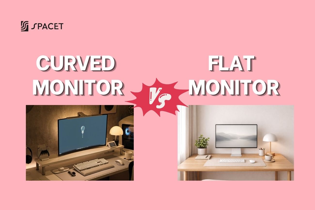 Curved Monitor vs Flat Monitor: Which Is Better for Work, Gaming & More?