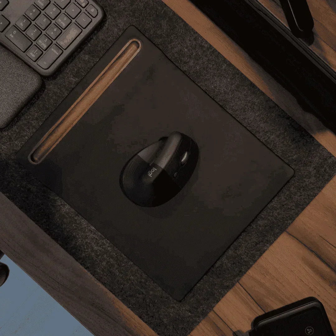Mouse Pad v2.0 | Leather & Walnut - Spacet
