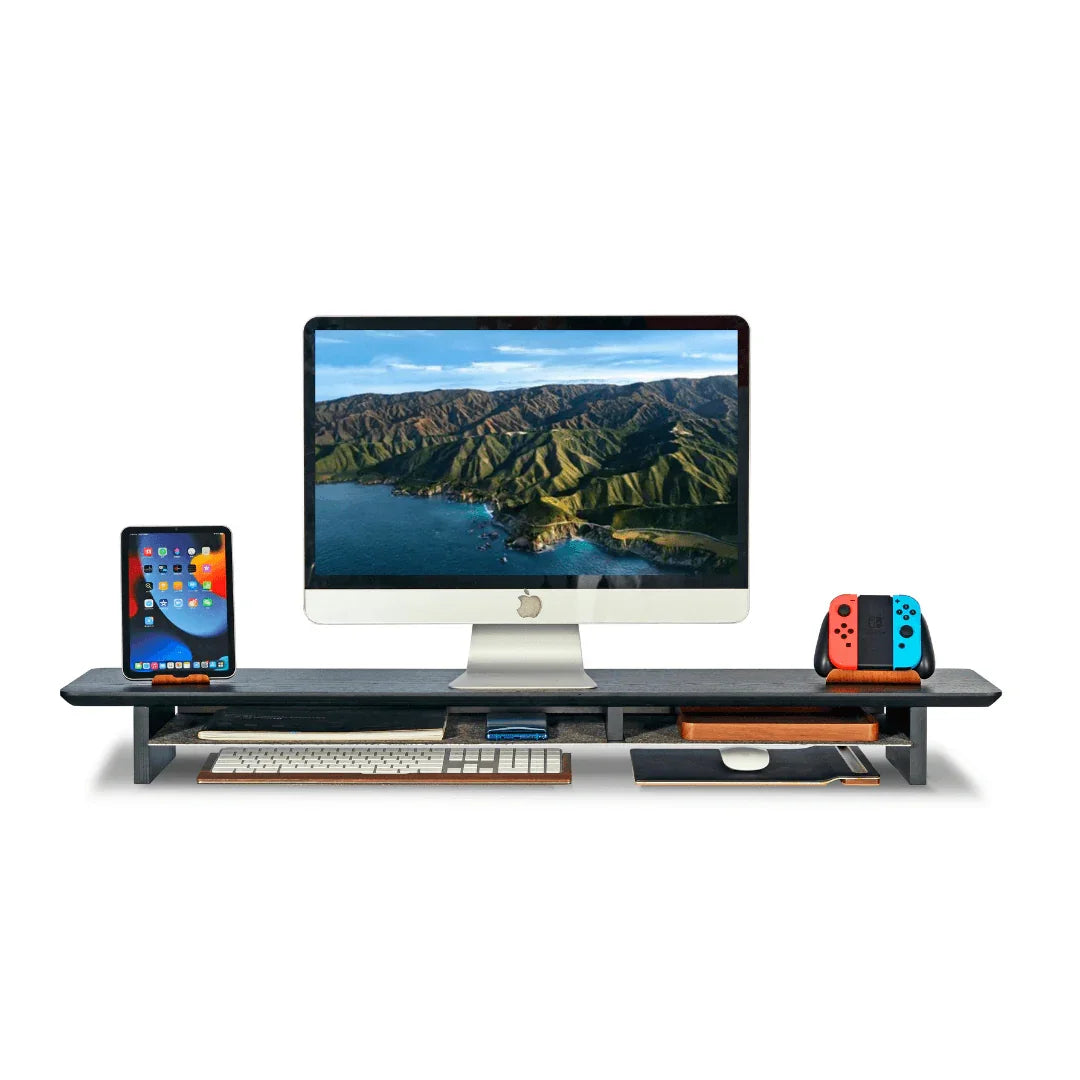 Desk Shelf Cockpit | Black Oak