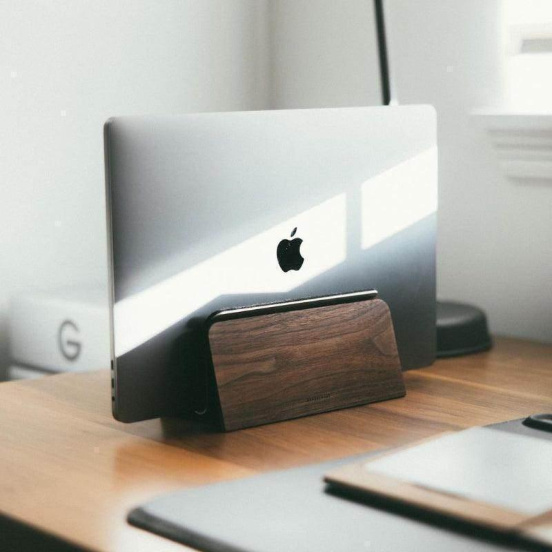 Vertical Laptop Stand v2.0 | Walnut - Spacet