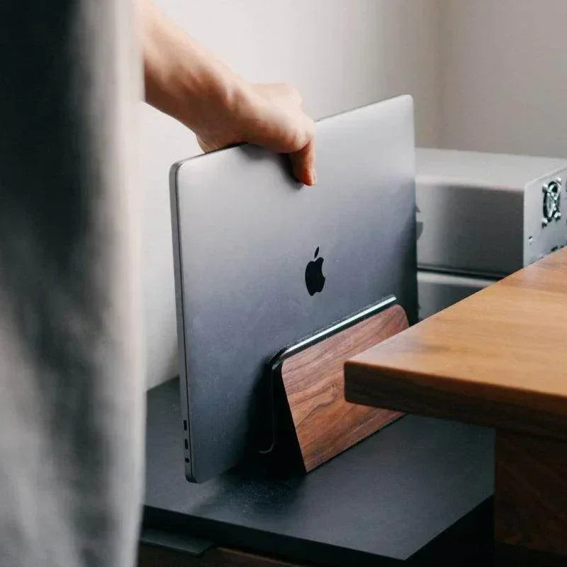 Vertical Laptop Stand v2.0 | Walnut - Spacet