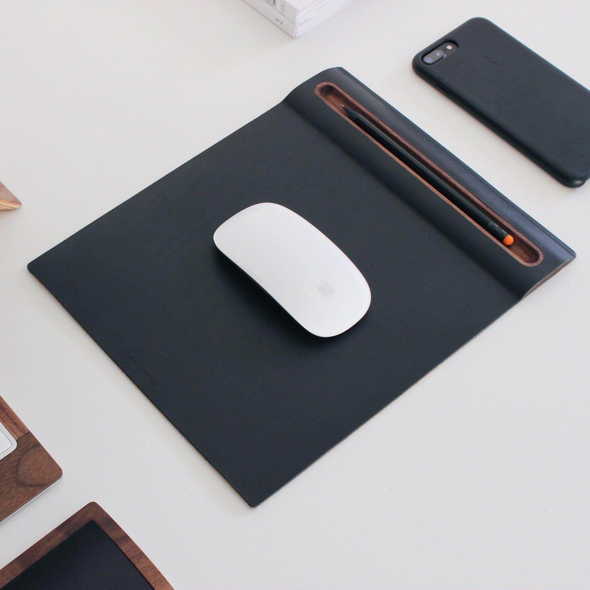 Mouse Pad v2.0 | Leather & Walnut - Spacet