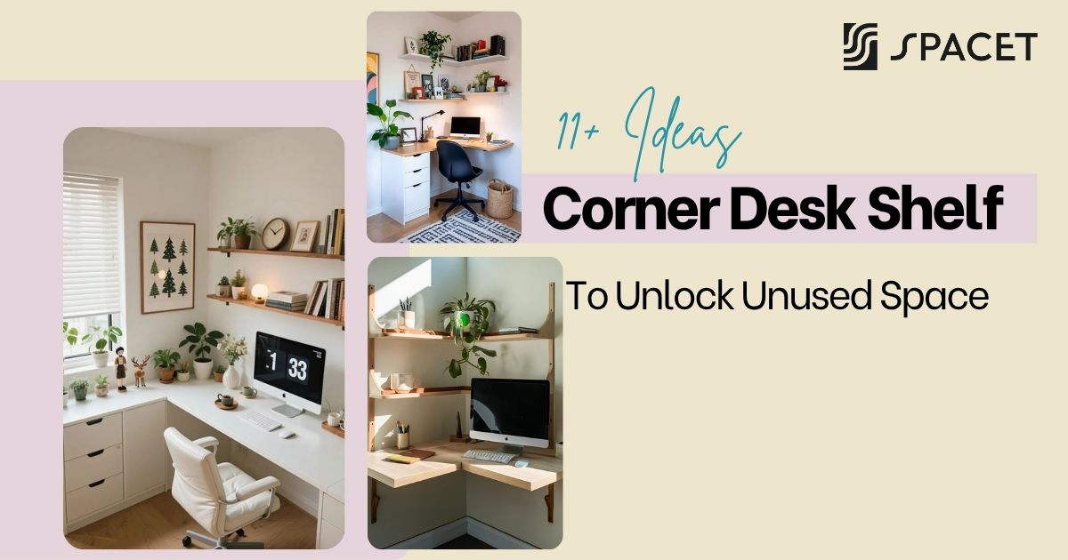 11+ Corner Desk Shelf Ideas To Unlock Unused Space & Maximize Every Inch