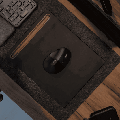 Mouse Pad v2.0 | Leather & Walnut - Spacet