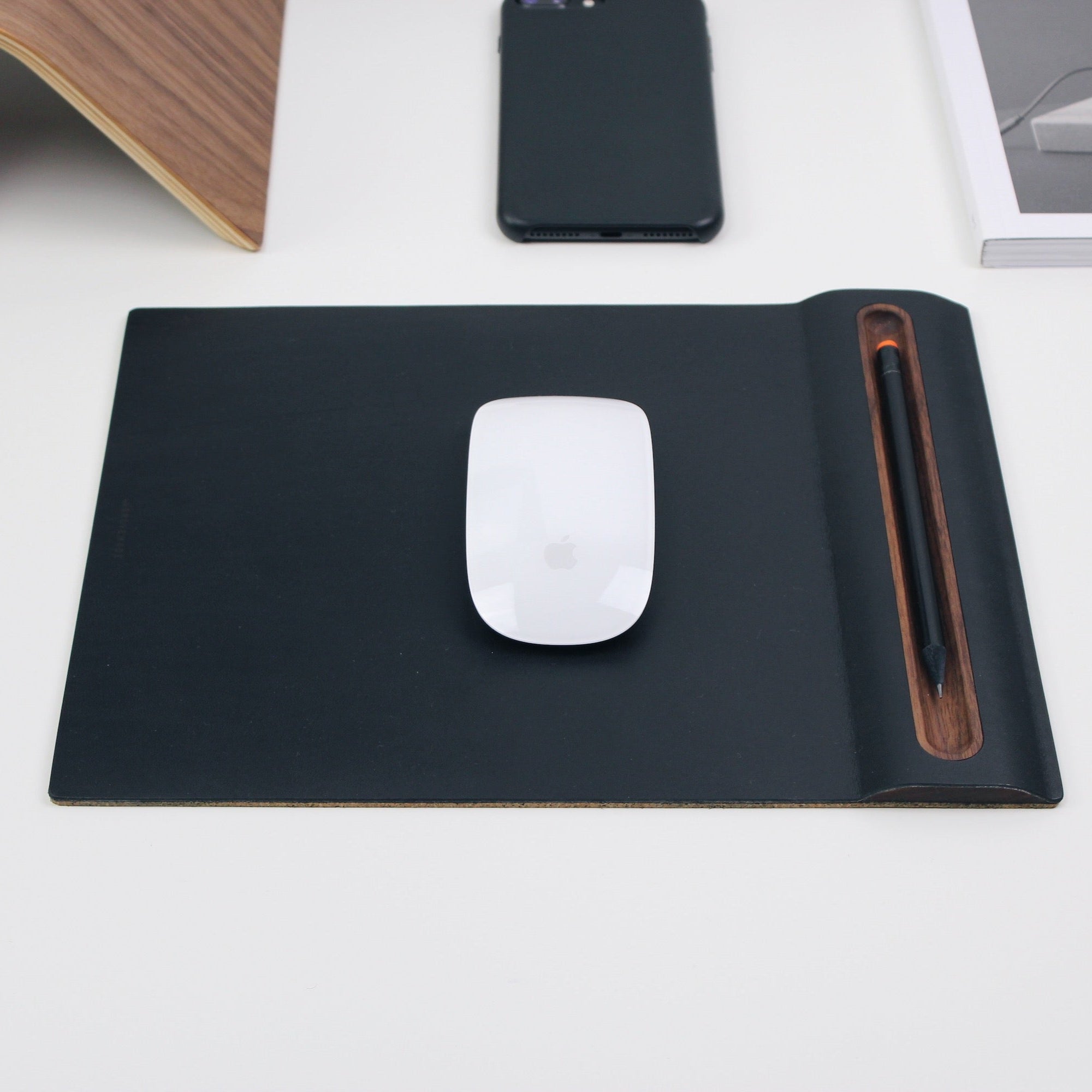 Mouse Pad v2.0 | Leather & Walnut